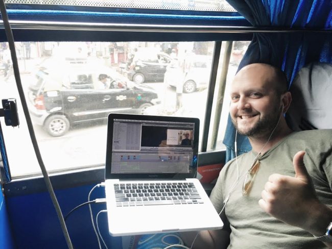 Matt Marlin editing in Mumbai