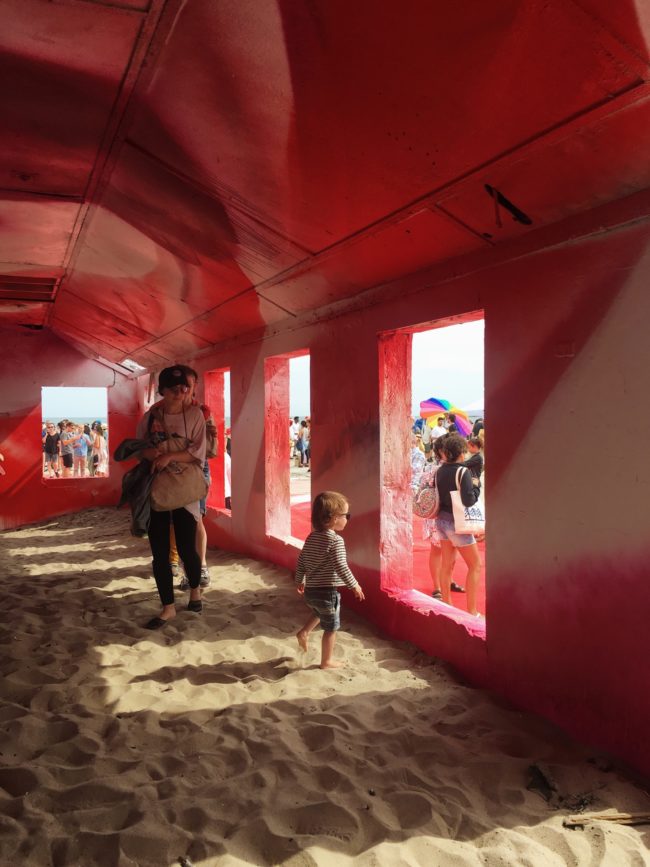 Katharina Grosse's Rockaway Colors installation in Fort Tilden for MoMA PS1