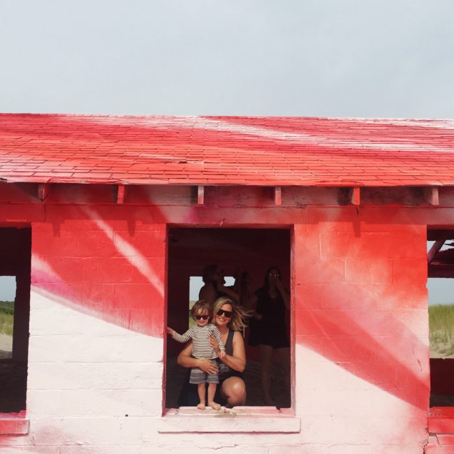 Katharina Grosse's Rockaway Colors installation in Fort Tilden for MoMA PS1