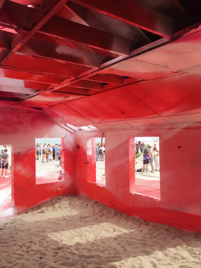 Katharina Grosse's Rockaway Colors installation in Fort Tilden for MoMA PS1