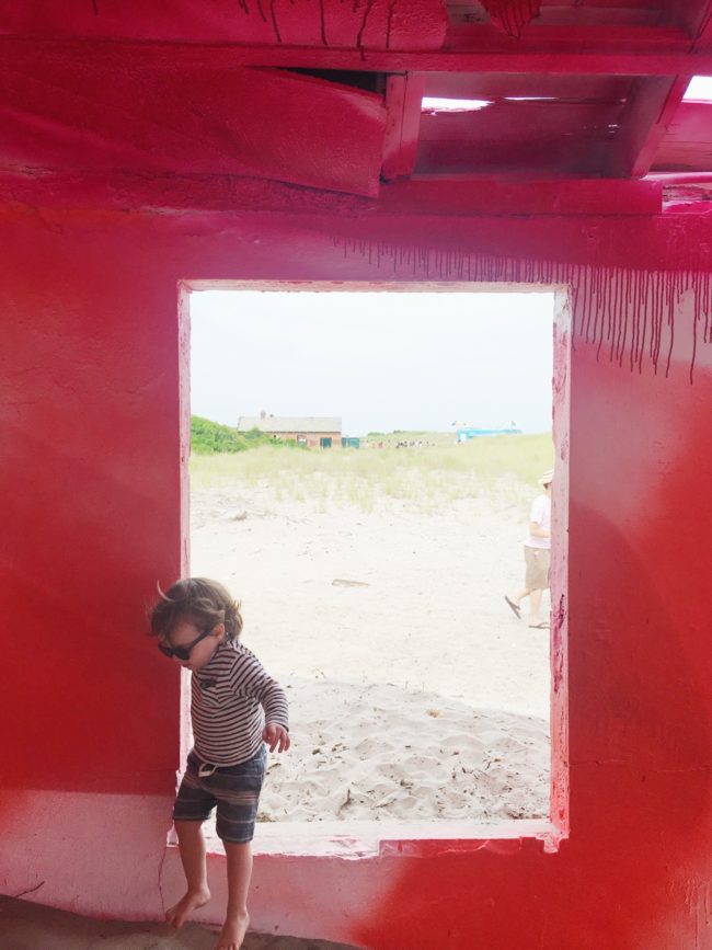 Katharina Grosse's Rockaway Colors installation in Fort Tilden for MoMA PS1