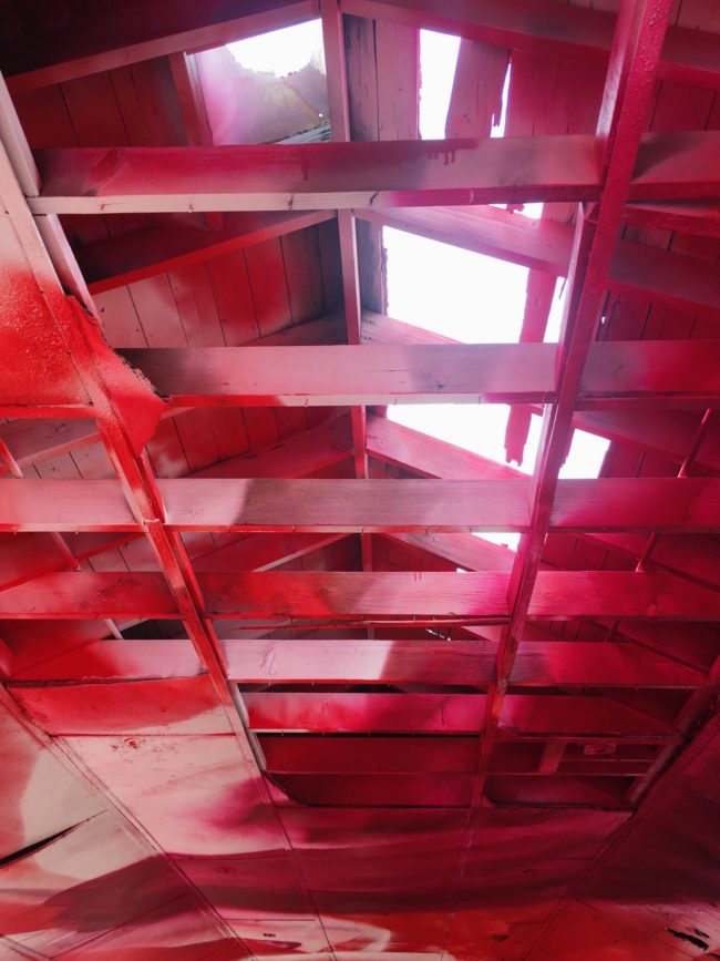 Katharina Grosse's Rockaway Colors installation in Fort Tilden for MoMA PS1