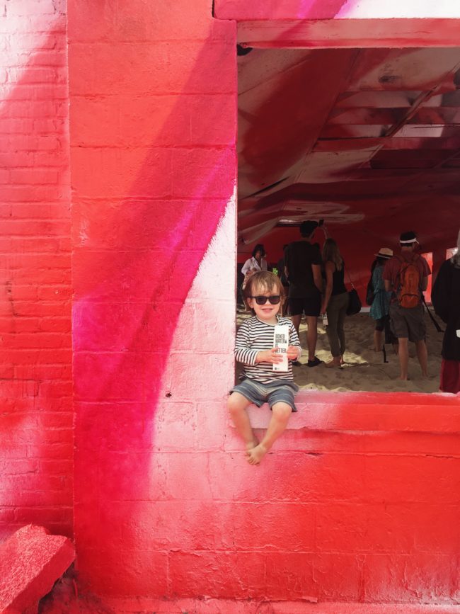 Katharina Grosse's Rockaway Colors installation in Fort Tilden for MoMA PS1