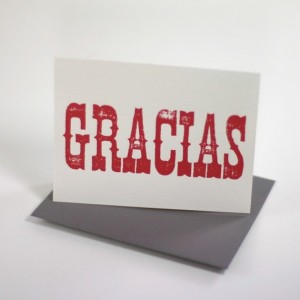 Gracias thank you card