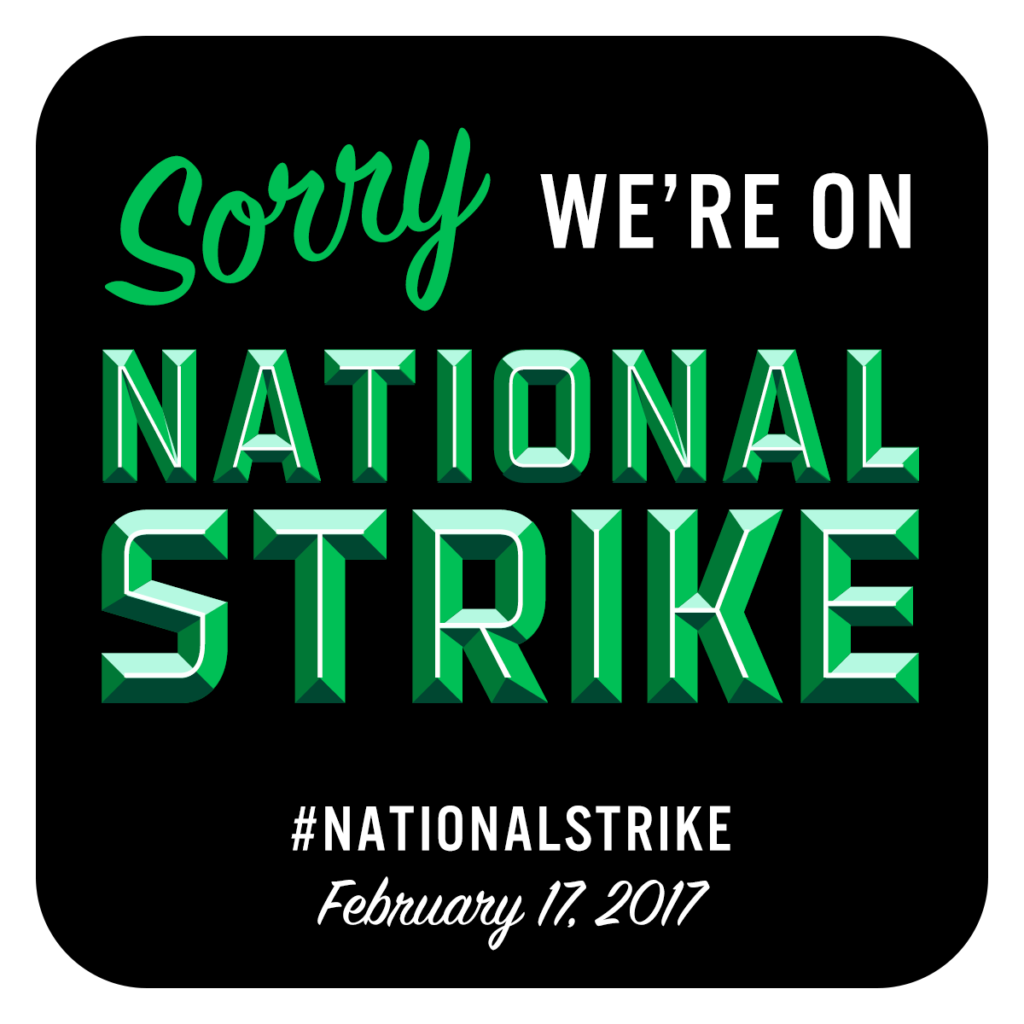 Change your profile picture to support the #NationalStrike on February 17