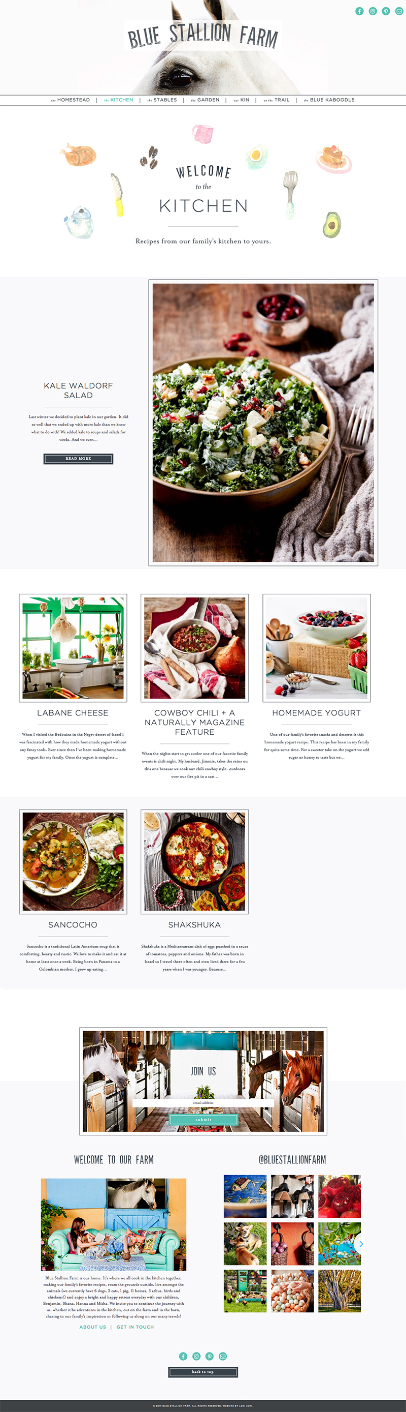 Blue Stallion Farm Kitchen Category Landing Page