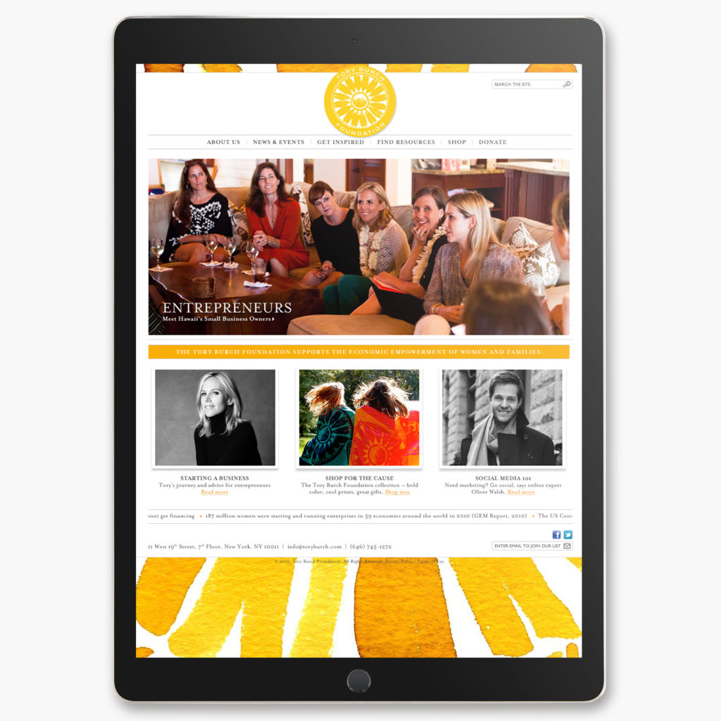 Tory Burch Website Design